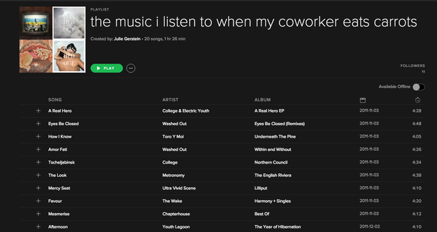 How bad is it? Some of us have taken to making v. specific playlists.